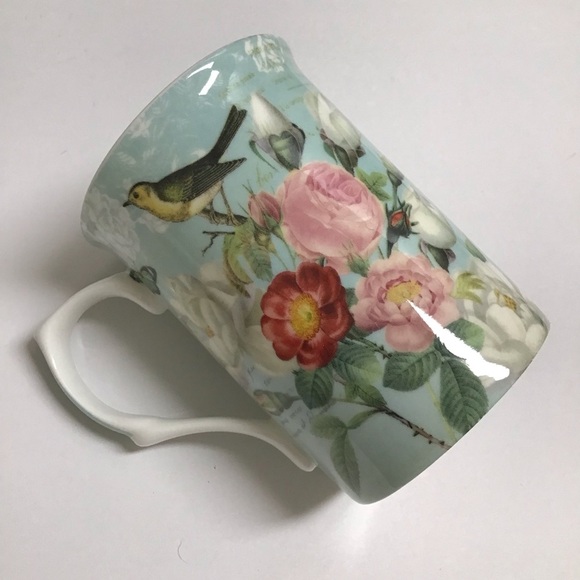 Stechcol Gracie Bone China Bird Coffee Mug Tea Cup Roses Butterfly Cottagecore - Picture 8 of 15